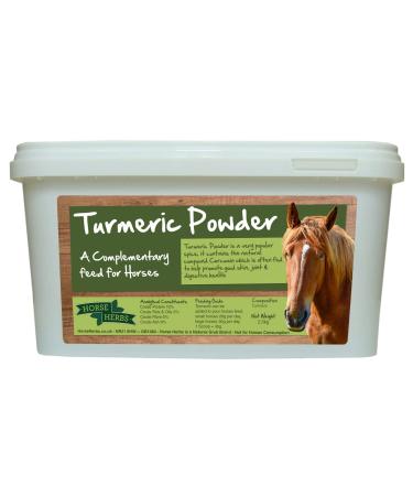 Horse Herbs Turmeric Powder - Natural Feed Supplement for Horses Equine Pony (2.5kg Bucket)
