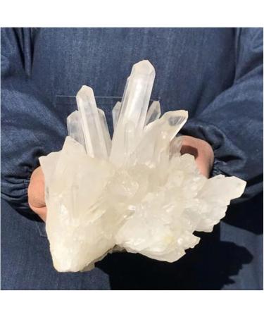 Natural Crystal Rough Crystal Cluster Natural Transparent White Quartz Crystal Cluster Specimen (Size : 500-600g) - Buy Online on GoSupps.com