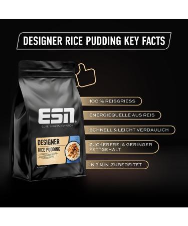 Buy ESN Instant Rice Pudding 3000g - Natural Low Fat Sugar-Free Snack - High-Quality Energy Source Made in Germany - Buy Online on GoSupps.com