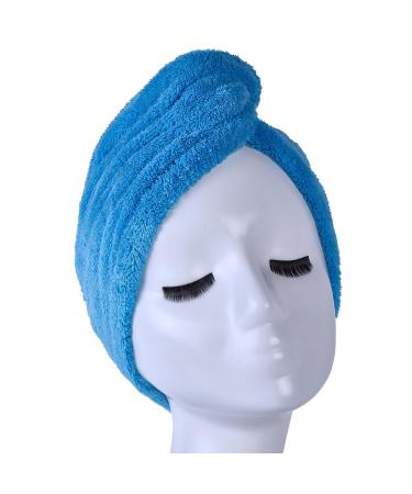 YYXR Microfiber Hair Towel Wrap - Quick Drying & Super Absorbent (Blue) - Buy Online on GoSupps.com