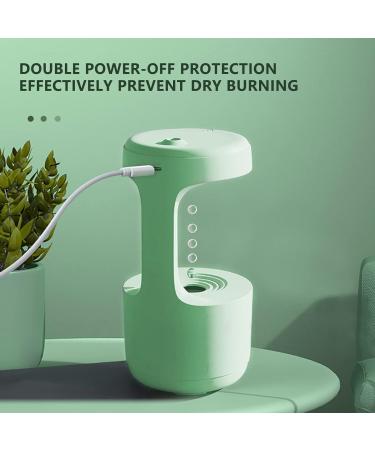 TVACHI 800ml Cool Mist Maker with LED Display | Anti-Gravity Water Droplet Humidifier | 4H Power-off Protection | Ideal for Bedroom and Living Room | Green - Buy Online on GoSupps.com