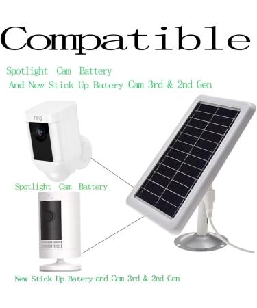 3 Pack Solar Panel Charger for Ring Camera - White | Compatible with Spotlight Cam & Stick Up Cam - Buy Online on GoSupps.com