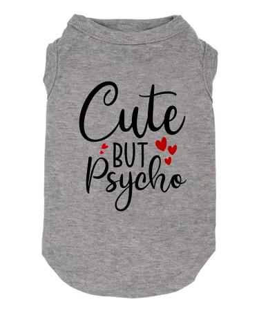 Dog Clothes Funny Slogan Print T Shirt Vest Soft and Light-Weight for Small Medium Large Dogs Sleeveless Shirts (Medium, Grey01) Medium Grey01