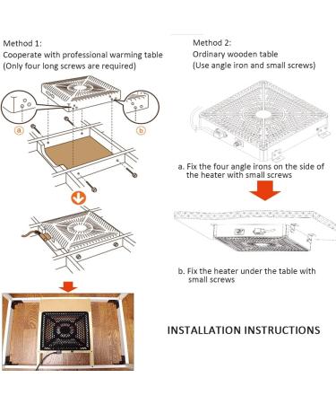 ZCBYBT Under Counter Heater 350W - Portable Kotatsu Halogen Tube Heater & Foot Warmer Accessories for Cozy Warmth - Buy Online on GoSupps.com