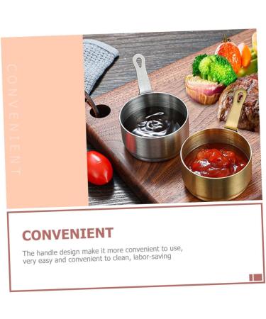 Ciieeo 5pcs Stainless Steel Sauce Cup Chip and Dip Bowl Dipping Sauce Plates Seasoning Cup Stainless Steel Portion Cups Dipping Sauce Bowl Vinegar Dipping Bowls Snack Plate Sauce Pot Mini 10x6cmx5pcs Silverx5pcs - Buy Online on GoSupps.com