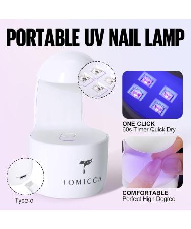 TOMICCA Soft Gel Nail Tips and Glue Kit - 3 in 1 Coffin Nail Tips, Gel Glue, Top Coat, and UV LED Lamp - DIY Nail Art Extension Kit - Buy Online on GoSupps.com