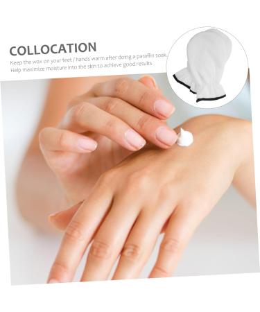 Healeved 3 Pairs Wax Essential Oil Gloves Hand Spa Mittens Wax Hand Gloves Moisturizing Gloves Wax Mitts Spa Hand Gloves Paraffin Wax Cover Hand Mask White Work Thicken Polyester - Buy Online on GoSupps.com