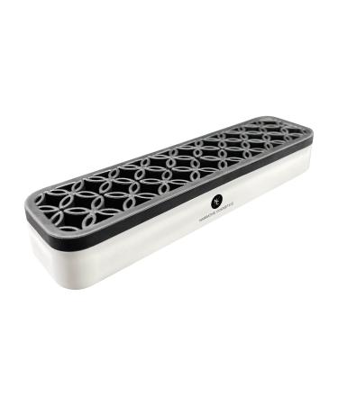 Upright Silicone Brush Holder with Square Corners - Black