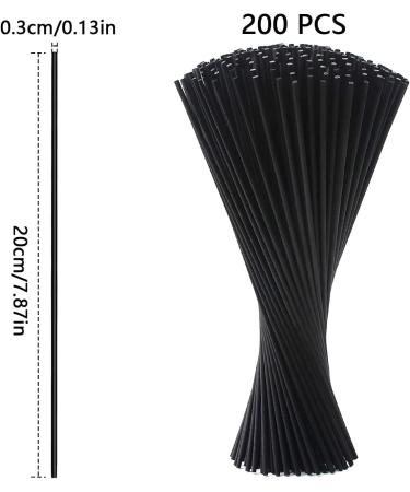 Omiga 200 Natural Rattan Diffuser Sticks for Home & Office - Black Room Fragrance Replacement | Aromatherapy Essential Oils - Buy Online on GoSupps.com