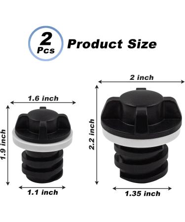 2 Pack YETI-Compatible Cooler Drain Plugs | Large & Small Sizes | For YETI & RTIC Coolers | Easy-to-Install Cooler Accessories - Buy Online on GoSupps.com