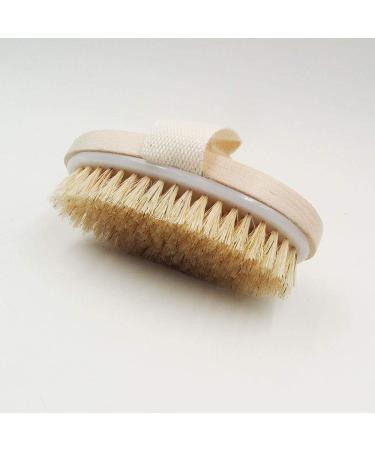 Hyshina Dry Skin Body Brush - Natural Bristle for Healthier Skin, Cellulite Treatment, and Improved Lymphatic Functions - Buy Online on GoSupps.com