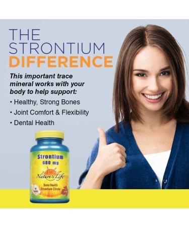 Nature's Life Strontium 680 mg - Strengthening Bone Health | 60 Tablets - Buy Online on GoSupps.com