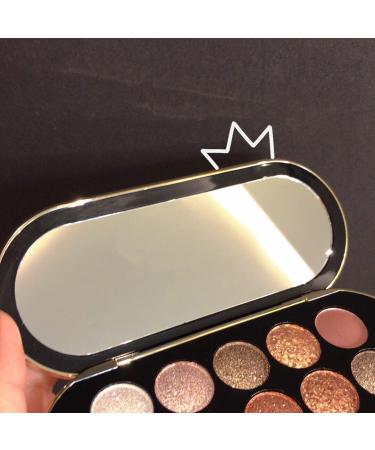 Gold Glitter Eyeshadow Palette - 10 Colors Shimmer Makeup Set | Long Lasting & Waterproof - Professional Nude Eyeshadow Palette - Buy Online on GoSupps.com