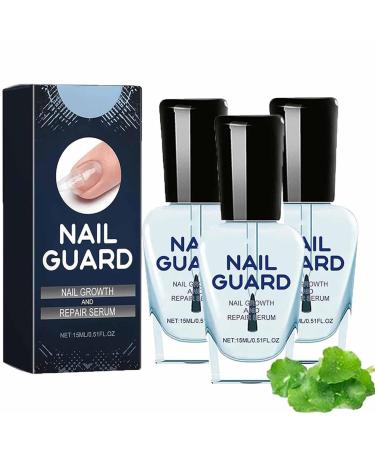 OnyxoGuard Nail Growth and Repair Serum Serum Nail Strengthener Nail Strengthening and Growth for Thin Nail Brittle & Damaged Strengthener Base Coat Nail Polish Repair Nail Growth Treatment (3Pcs)
