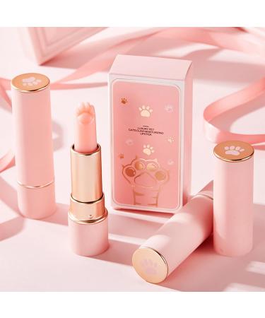 ACSUSS Fun Cat Paw Lip Balm Color Changing Natural Tint 3 5g Hydrating Moisturizing Lip Butter Smooth Soft Lips Care Daily Use Pink One Size One Size Pink - Buy Online on GoSupps.com