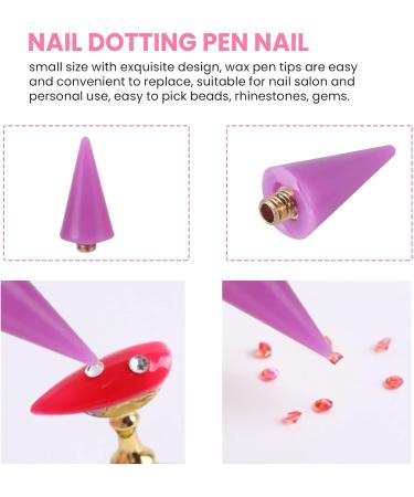 Dewedrt 16 Pieces Nail Rhinestones Picker Replacement Tips for Nail Dotting Pen to Pick Up Nail Gem Jewelry - Buy Online on GoSupps.com