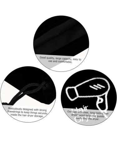 Healeved 6 Pcs Hair Dryer Storage Bag Makeup Bag Large Mini Drawstring Bag for Hair Dryers Bags Flannel Black - Buy Online on GoSupps.com