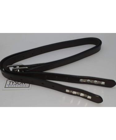 Children's Leather Glittering Stirrup Straps - Big Liz Brown & Black (100 110 120 cm) - Tysons 110 cm Dark Brown - Buy Online on GoSupps.com