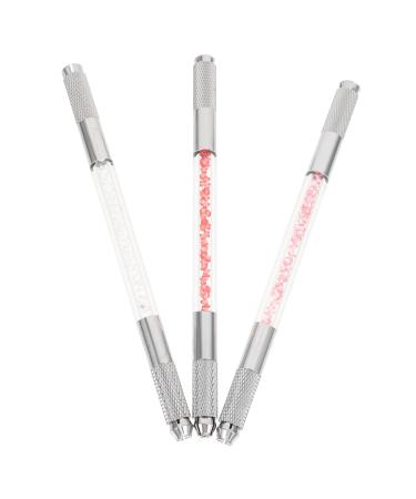 NOLITOY 3pcs Fruit Embroidery Pen Brow Pencil Eyebrow Microblading Kit Eyebrow Pen Crystal Metal Pen Miss 1 count (Pack of 1) Assorted Color