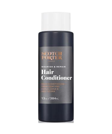 Scotch Porter Nourish & Repair Hair Conditioner for Men | Strengthens Softens & Prevents Frizz | Free of Parabens Sulfates & Silicones | Vegan | 13oz Bottle 1 Pack