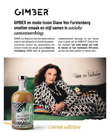 Gimber Limited Edition with Diane von F rstenberg - Original N 1 | Alcohol-Free Organic Ginger Drink | Premium 700ml Bioty Beverage with Lemon & Herbs - Buy Online on GoSupps.com