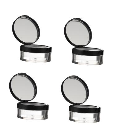 Housoutil 4pcs Loose Powder Box with Mirror Bath Powder Case Makeup Powder Case Refill Travel Packing Box