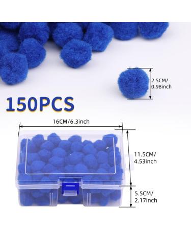 150 Blue 1 Inch Pom Poms for Crafts - Creative Decorations & DIY Projects - Buy Online on GoSupps.com