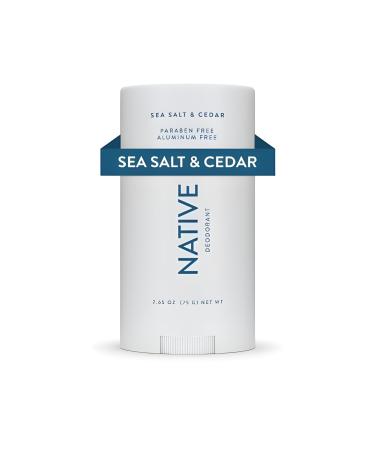 Native Deodorant Sea Salt & Cedar Aluminum Free for Women and Men 2.65oz- (1 pack)