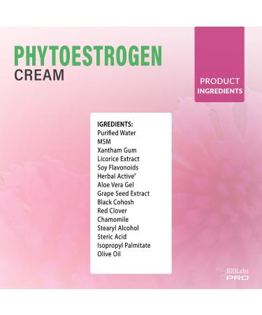 BIOLabs PRO Phytoestrogen Cream - Natural Menopause Relief Hormone-Free Plant-Based 3oz - Alternative to Estrogen & Progesterone Cream - Buy Online on GoSupps.com