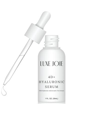 4D+ Hyaluronic Acid Serum - Premium Moisture-Boosting Facial Serum for All Skin Types Clear and Unscented 1 fl oz
