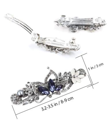 NODG Crystal Rhinestone Butterfly Hair Barrettes Set - Vintage French Clips for Women and Girls - Buy Online on GoSupps.com