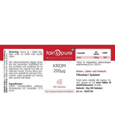 SoMatEm Fair & Pure Chromium Tablets 200 g 180 tablets vegan food supplement without additives made in Germany - Buy Online on GoSupps.com