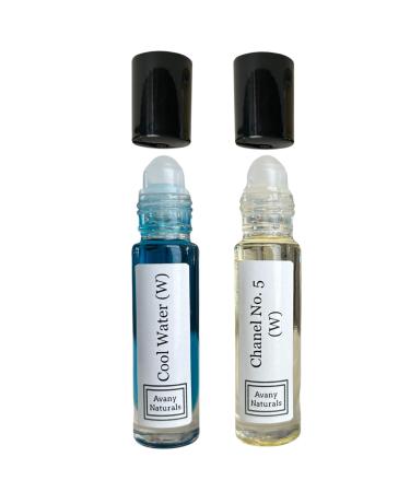 Perfume Sampler Set Woman - Perfumed Body Oil Mini Perfume Rollerball Fragrance Oil Small Perfume Samples Travel Size Cologne 2 pc Duo (Set #10)