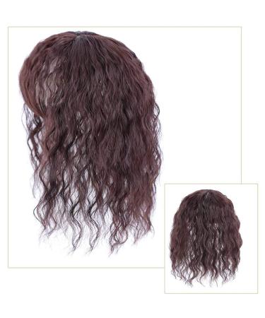 10-Inch Curly Crown Topper Wig for Women | Synthetic Hairpiece with Bangs - Black - Buy Online on GoSupps.com