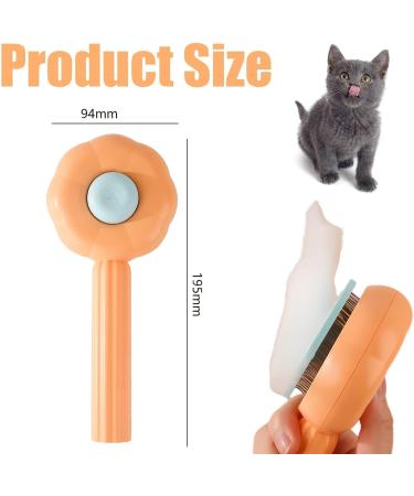BNFGD 1Pcs Pet Hair Cleaner Brush Cute Cat Brush Dog Brush Pet Combing Brush Pet Combing Brush with Hair Removal Button Artifact for Stroking Cats and Dogs Pet Hair Cleaner Brush(Orange) - Buy Online on GoSupps.com