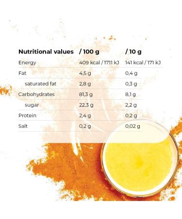 Nature's Finest Golden Curcuma Latte | Organic Turmeric Cinnamon & Ginger Herbal Tea | Vegan & Vegetarian Superfood Blend - Buy Online on GoSupps.com
