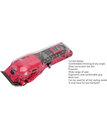 Transparent Mini Clipper - Ergonomic Digital Electric Clipper for Home Use (Red) | International Shipping Available - Buy Online on GoSupps.com