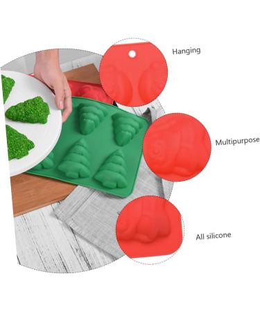 Didiseaon 2pcs Christmas Baking Molds Christmas Silicone Mold Christmas Cake Pan Santa Claus Cake Mold Fruit Tart Mold Silicone Candle Mold Ice Cubes Trays Dessert Silicone Candy Mini Fudge - Buy Online on GoSupps.com