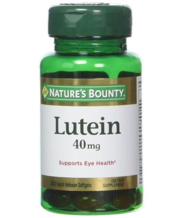 Nature's Bounty Lutein 40 Mg, 30-Count, Pack of 4 30 Count (Pack of 4)