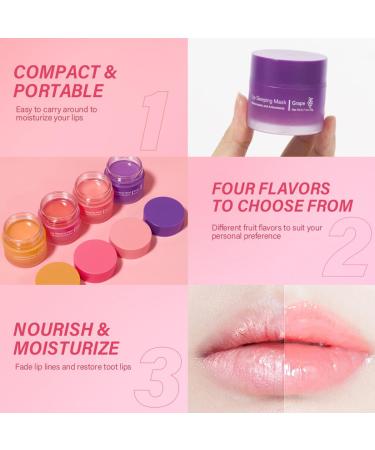 Lip Sleeping Mask Long-Lasting Moisturizing Lip Mask Night Care Lip Product Moisturizing And Nourishing Chapped Lips Repairing Lip Balm Lip Skin Care Enhanced Hydration (#1 Peach) - Buy Online on GoSupps.com