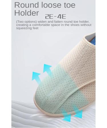 Shop Diabetic Shoes for Men - Wide Width Summer Air Cushion Slip-ons | Comfortable Orthopedic Walking Shoes in Beige - Buy Online on GoSupps.com