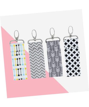  FRCOLOR FRCOLOR 4pc Lip Gloss Holder Lipgloss Holder Pouch Holder Holder Cotton Lipstick Bag Hanging Lipstick Holder Women Lipstick Holder Wave Pattern Key Bags Wavy Pattern Key Case - Buy Online on GoSupps.com