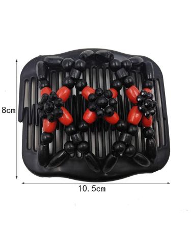 6 Pieces Pearl Hair Clips Magic Elastic Double Clips for DIY Hair Styling | Multifunctional Hair Combs & Holders - Buy Online on GoSupps.com