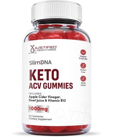 Justified Laboratories Slim DNA Keto ACV Gummies 1000MG Vegan Non GMO with Pomegranate Juice Beet Root B12 - 60 Gummies 60 Servings - Buy Online on GoSupps.com