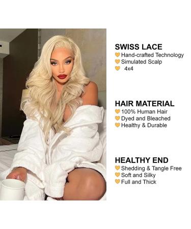 LUMIERE 613 Blonde Lace Front Wig 24 Body Wave - Brazilian Virgin Human Hair, 160% Density HD Lace Closure Wig for Black Women - Buy Online on GoSupps.com