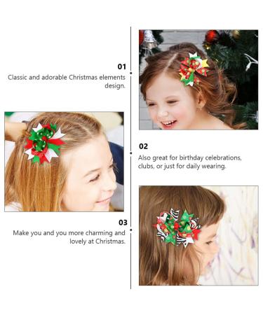 Lurrose 8Pcs Christmas Bow Hair Clips | Cute Bowknot Hairpins for Kids & Toddlers - Perfect Holiday Accessories - Buy Online on GoSupps.com