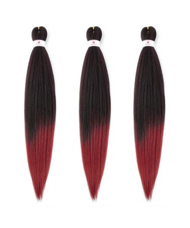 Beyond Beauty 26Inch 3Pack/Lot Pre Stretched Braiding Hair Extensions EZ Briads Hot Water Setting Yaki Braiding Hair(TBug) 3Packs-26Inch T1B-Bug - Buy Online on GoSupps.com