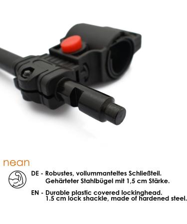 Buy nean Premium U-Lock Bicycle Lock - 14mm 265x173.5mm Black - Includes Bracket & 2 Security Keys for Ultimate Protection - International Shipping Available - Buy Online on GoSupps.com
