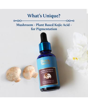Blue Nectar Plant Based Almond Serum for Even Skin Tone - Face Serum for All Skin Types with Rice Water & Mushroom | 13 Herbs (1 Fl Oz) - International Shipping Available - Buy Online on GoSupps.com