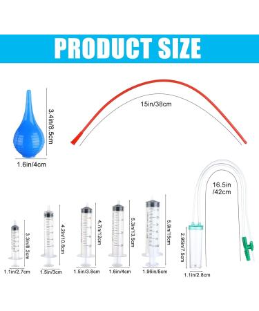 Puppy Kitten Feeding Tube Kit Includes 5 Pcs Kitten Feeding 5 ML 10 ML 20 ML 30 ML 60 ML 4 Pcs Red Feeding Tubes 1Pcs Rubber Suction Device and Air Blowing for Newborn Animals(11Pack) - Buy Online on GoSupps.com